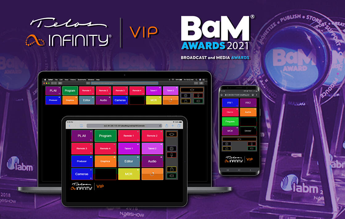 Telos Alliance Receives IABM BaM Award® for the Telos Infinity® VIP